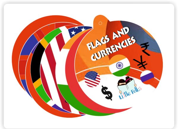 Kit 3- Set Of 4 Round Velcro Activity Books ( Opposites/ Flags And Currencies/ Vehicles/ Bodyparts) - Image 2