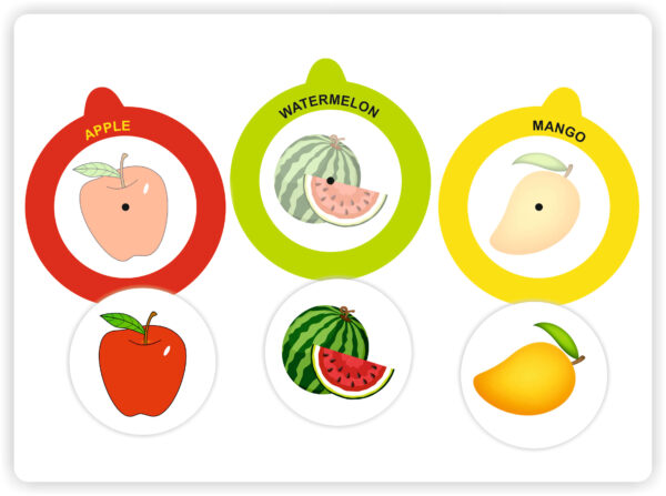 Round Velcro Activity Book Fruits Book - Image 2