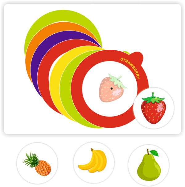 Round Velcro Activity Book Fruits Book - Image 4