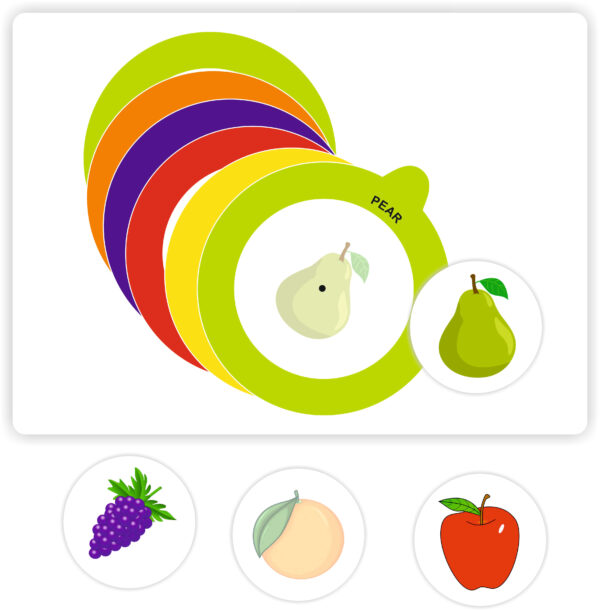 Round Velcro Activity Book Fruits Book - Image 3