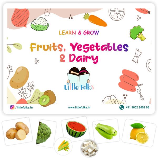 Velcro Activity Book Fruits Vegetables and Dairy