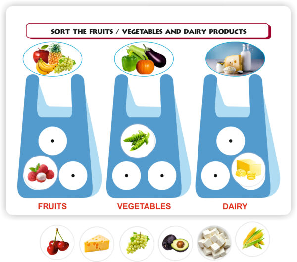 Velcro Activity Book Fruits Vegetables and Dairy - Image 6