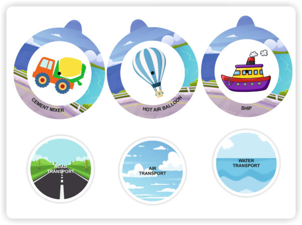 Round Velcro Activity Book Vehicles Book - Image 3