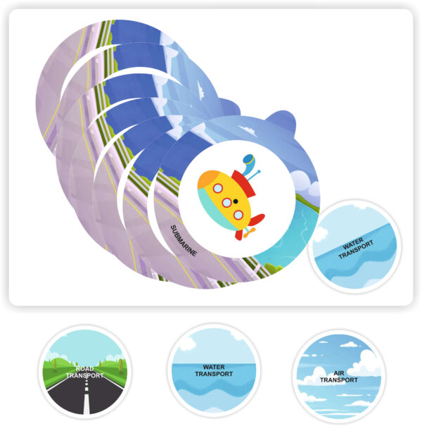 Round Velcro Activity Book Vehicles Book - Image 4