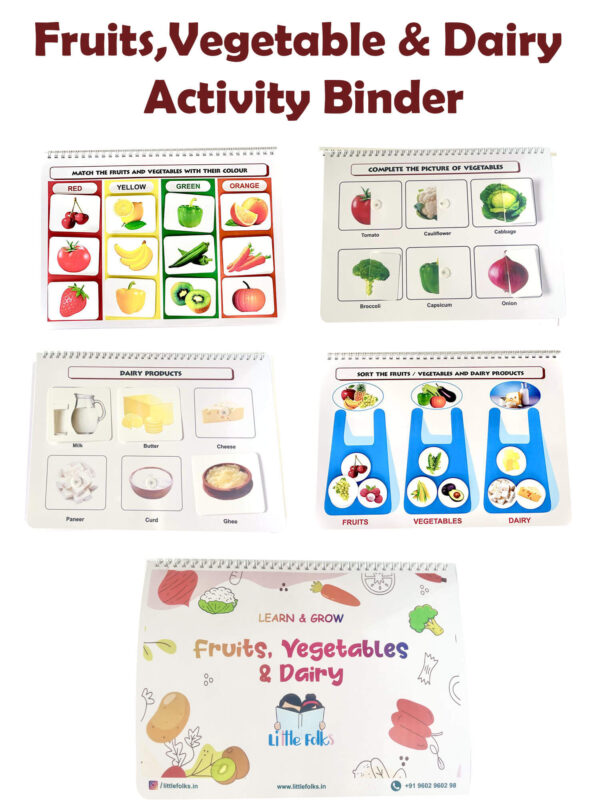 Velcro Activity Book Fruits Vegetables and Dairy - Image 5