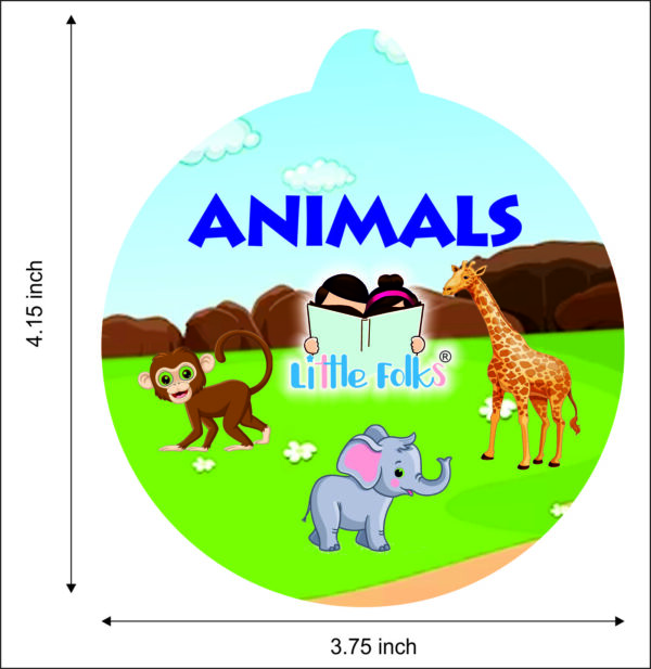 Littlefolks Set of 4 Round Velcro Activity Book -Animals/Fruits/Emotions/Affirmations-Early Learning Tool| Montessori Busy Book Age 1-5 years - Image 4