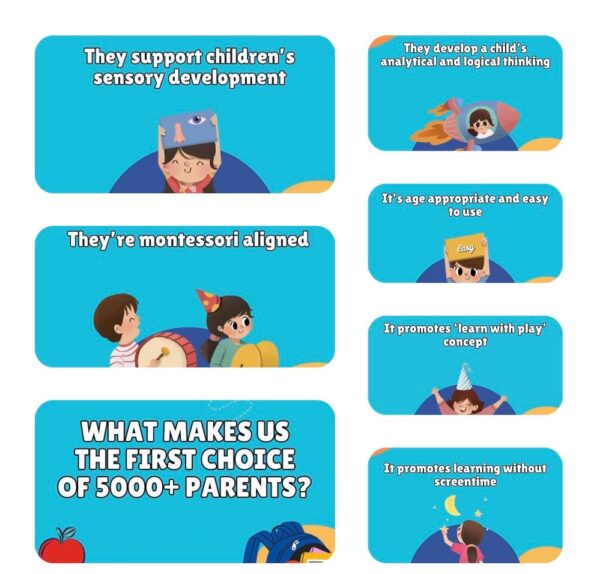 Littlefolks Set of 4 Round Velcro Activity Book -Animals/Fruits/Emotions/Affirmations-Early Learning Tool| Montessori Busy Book Age 1-5 years - Image 2